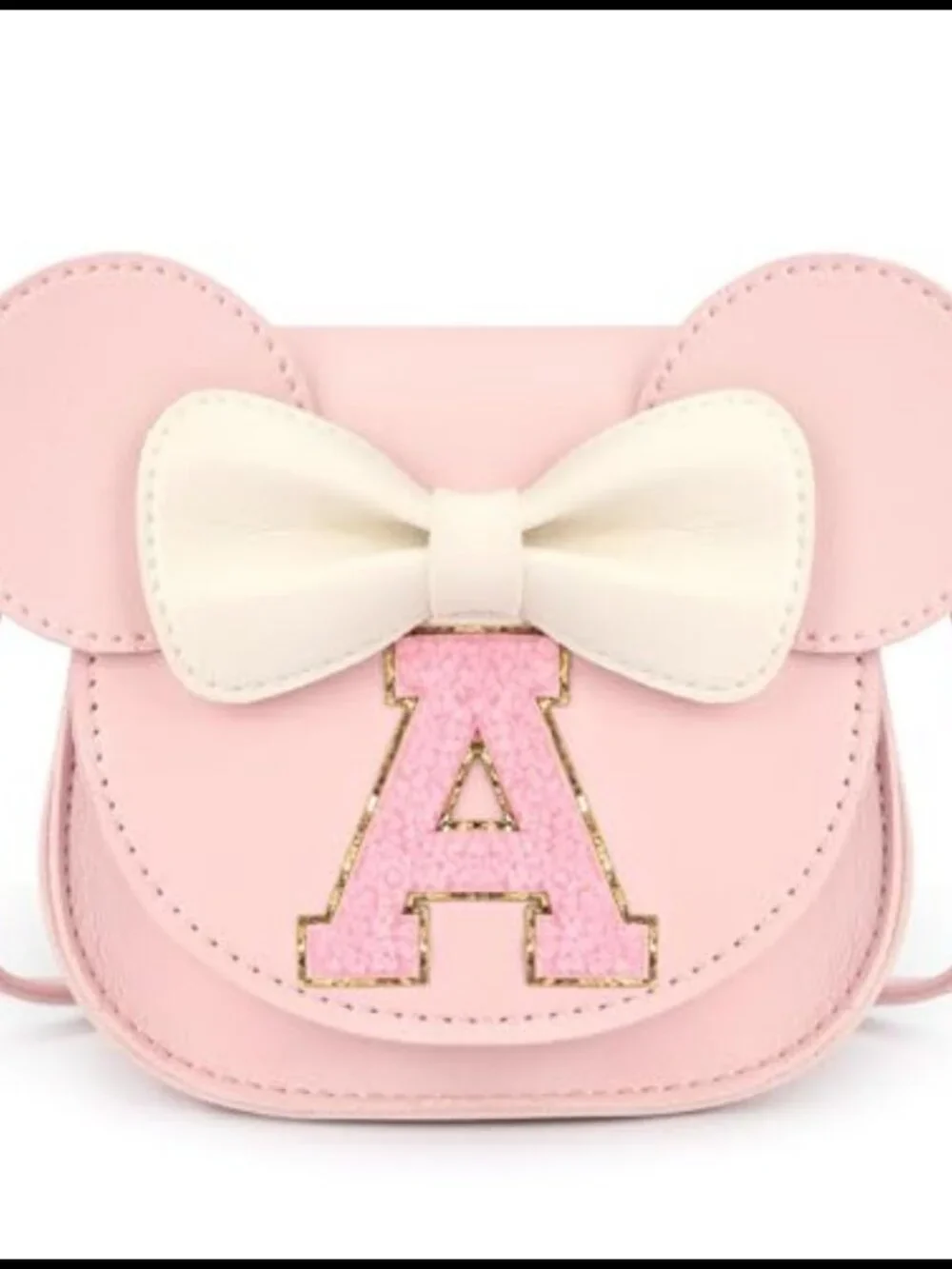 Toddler Girls Faux Leather Purse Letter A Mini Crossbody Bag